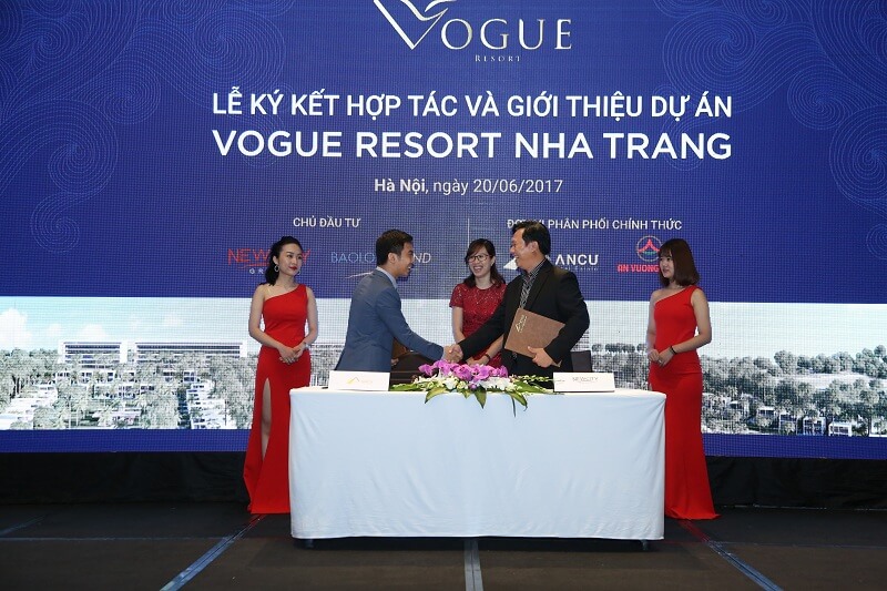 đại diện An Cư và chủ đầu tư Vogue Nha Trang ký thỏa thuận hợp tác
