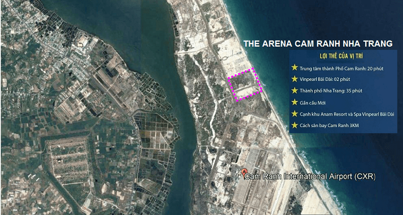 Vị trí chiến lược của Condotel Arena Cam Ranh