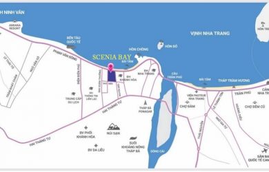 Vị trí 4 mặt tiền hướng ra những tuyến phố huyết mạch của Scenia Bay Nha Trang